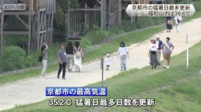 京都市の猛暑日49日目　過去最多を更新