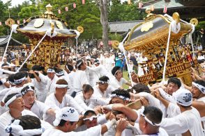 やわたんまち始まる　勇壮な神輿の宮入りに歓声　安房国司祭華やかに（千葉県）