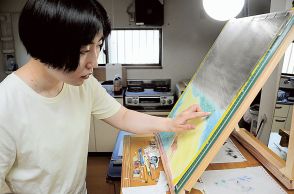 事故の障害、絵画で乗り越え　浜松の村松さん初個展へ　周囲への感謝、創作に込める