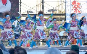 よさこいやフラ　迫力の演舞　茨城・神栖で舞っちゃげ祭り　15日まで