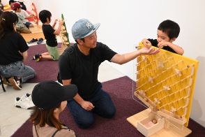 木のぬくもり感じて遊ぼう　地元作家の作品ずらり　八戸市美でおもちゃフェス