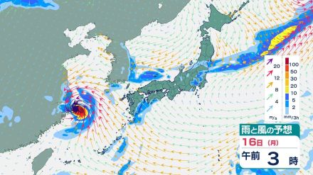 【大雨情報】関東などで雷を伴った非常に激しい雨が…警報級大雨の可能性も【3時間ごとの雨と風のシミュレーション】