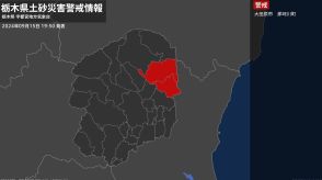 【土砂災害警戒情報】栃木県・大田原市、那珂川町に発表