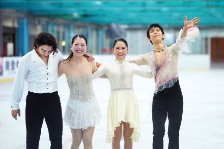 羽生結弦さん「笑顔の輪が広がってくれたら」無良崇人さん、鈴木明子さん、宮原知子さんと復興への願い込め