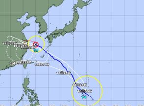 【台風情報 15日午後11時更新】台風14号「プラサン」ゆっくりした速さで北へ　18日には沖縄接近のおそれ　マリアナ諸島の熱帯低気圧が発達