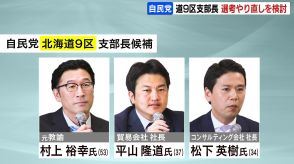 堀井学氏辞職に伴う後任選考をやり直し検討　選考委で委員１人が「支部長として適さない」と発言し推薦人が問題視　自民党北海道９区支部