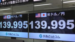 【速報】円高進み1ドル139円台 去年7月28日以来　米FRBが「大幅利下げ」に踏み切るのではとの観測から