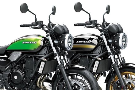 「明るいグリーンボール」と「シックなゴールドストライプ」がカッコいい！ カワサキ「Z650RS」の2025年モデルは“Zファン”必見の1台