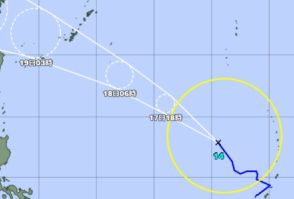 大型の台風14号、18日にも沖縄地方に最接近　沖縄気象台、強風や土砂災害に注意呼びかけ【17日午前6時現在】