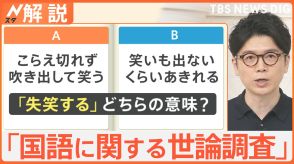 「失笑する」その使い方合ってる?国語に関する世論調査「4人に1人しか本来の使い方をしていない」【Nスタ解説】