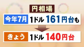 1ドル140円台で推移…円高進行で物価は下がるのか 専門家「2025年2月以降に落ち着く可能性はある」