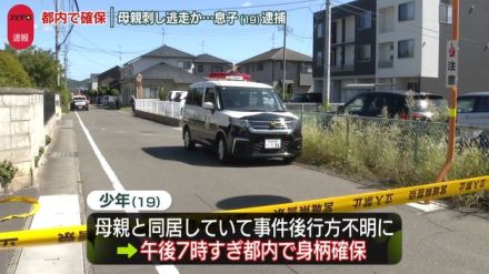 都内で確保　仙台市内のアパートで母親刺し逃走か…息子（19）逮捕