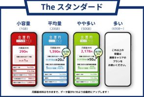 日本通信が新料金プラン、「合理的50GBプラン」と月間20GBの「合理的みんなのプラン」　料金そのままで増量