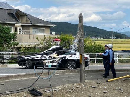 ユニック車が衝突 電柱が折れて通行止めに 国道１０８号　ケガ人の情報なし＜宮城・石巻市＞