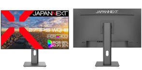 USB-C給電に対応、27インチ液晶ディスプレイが3万4980円でJAPANNEXTから