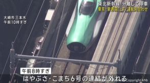 【速報】東北新幹線　午後１時ごろ上下線で運転再開へ