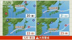 3連休は全国的に警報級大雨警戒！秋雨前線が活発化！異例の残暑はようやく終息へ