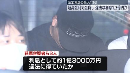 法定利息の最大13倍…「商品買い取り」装い超高金利で金貸しか　ヤミ金融運営の男ら逮捕