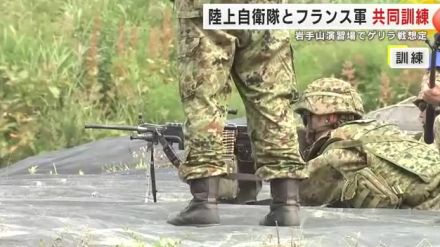 陸上自衛隊とフランス軍が共同訓練　岩手山演習場でゲリラ戦想定　