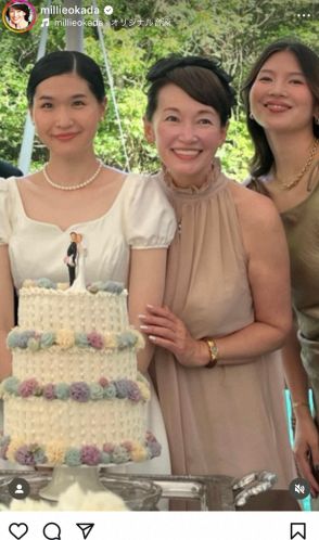 岡田美里　次女の結婚式に元夫・堺正章と出席　「母親目線」の動画にファン涙腺崩壊「素敵」「泣けた」