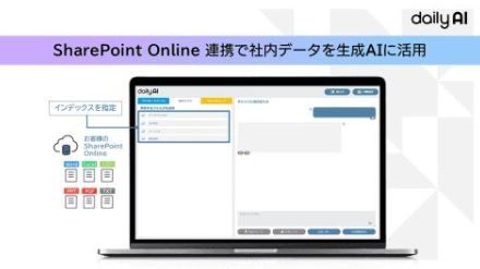 SBT、生成AIサービス「dailyAI」でSharePoint Onlineとの連携により社内データを生成AIに活用できる機能を提供