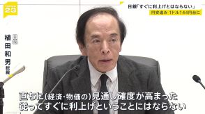 「すぐに利上げということにはならない」日銀・植田総裁　更なる利上げに慎重姿勢