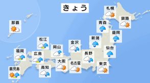 東海や関東中心に猛烈残暑続く　北陸や東北で警報級の大雨　あすは広範囲で大雨のおそれ