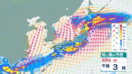 【関東甲信大雨情報】あす未明から昼過ぎにかけて雷を伴った“激しい雨”の降る所がある見込み　あす1時間雨量　関東南部　40ミリ  甲信40ミリ（多い所で）“警報級の大雨”の可能性も