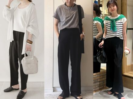 黒パンツの時短コーデ4選！大人キレイを叶える