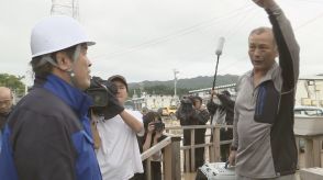 「胸元まで水がきて泳いだ」仮設住宅で浸水相次ぐ「ひどい!」 馳浩石川県知事が現地視察